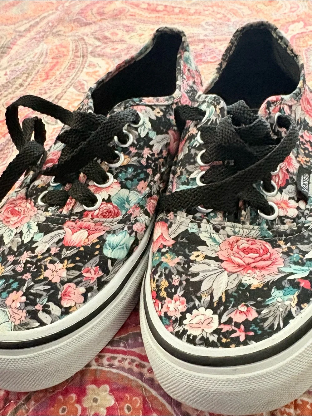 Vans Authentic Multi-Floral Canvas Sneakers Women’s Sz 8